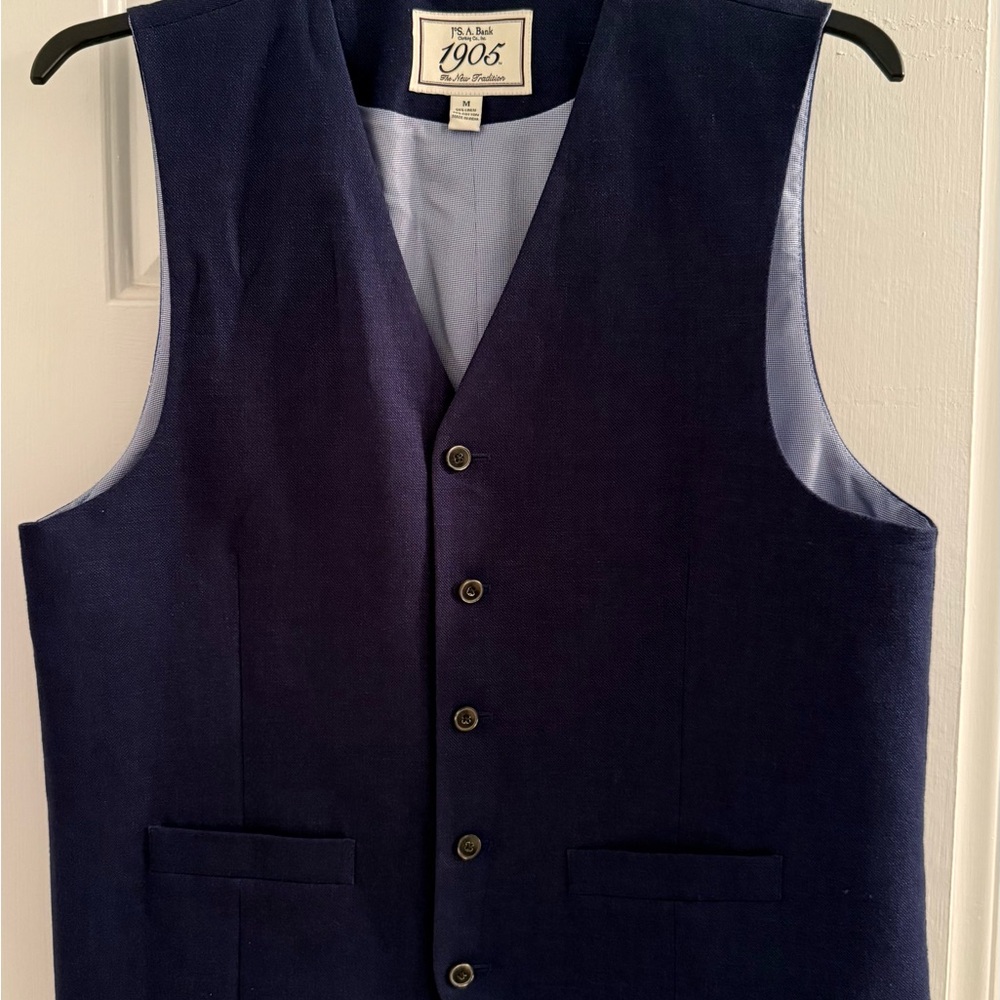 Jos. A. Bank Blue Vest Tailored Fit Formal Wear
